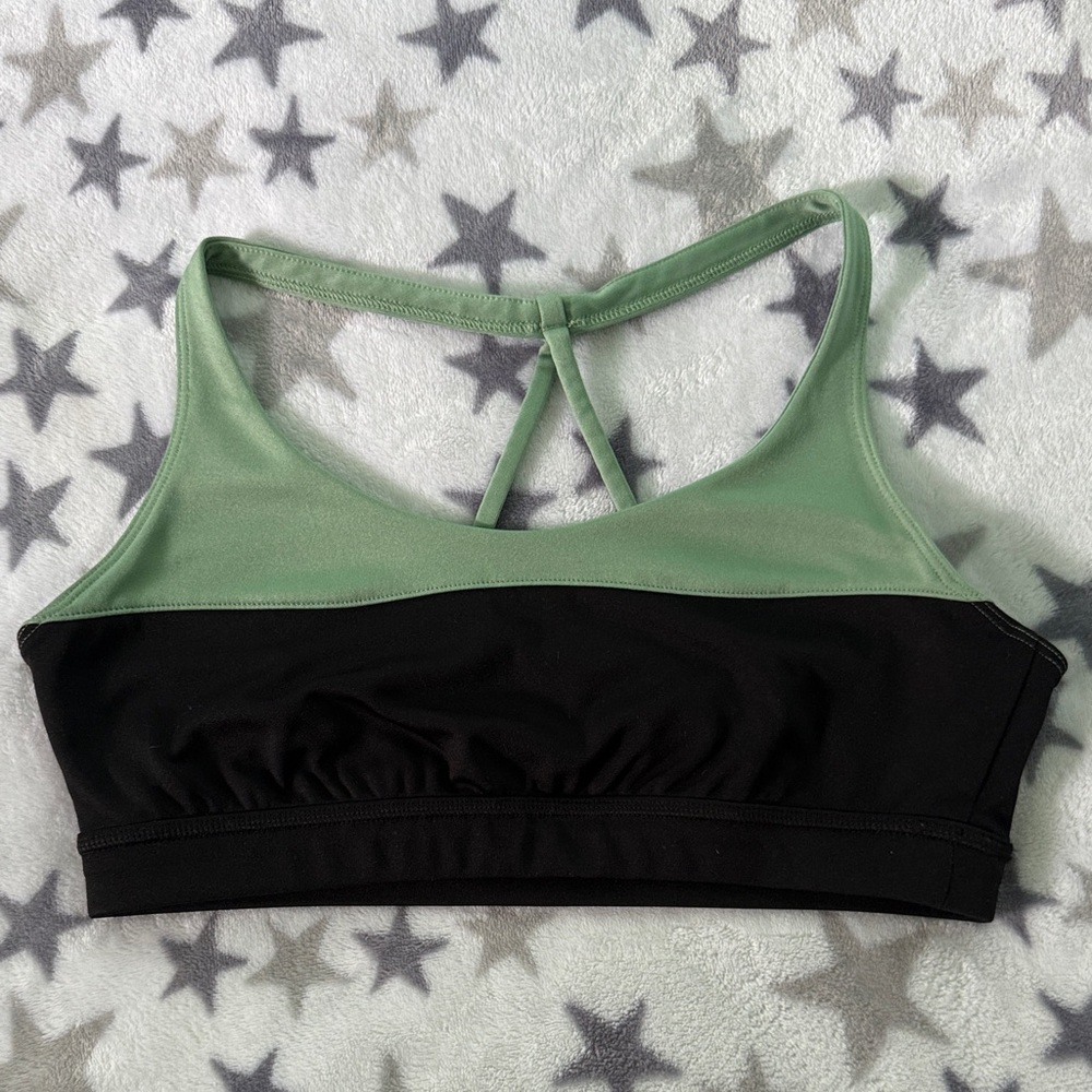 Reebok Green and Black Sports Bra